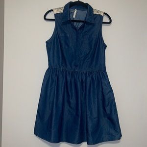 Live 4 truth Jean sleeveless dress with partial lace back